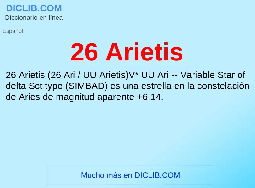 Wat is 26 Arietis - definition