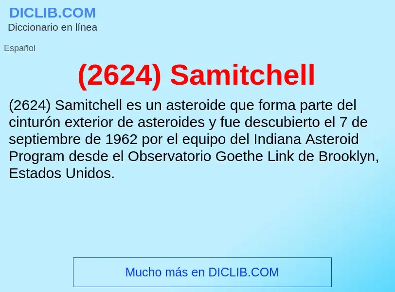 Wat is (2624) Samitchell - definition