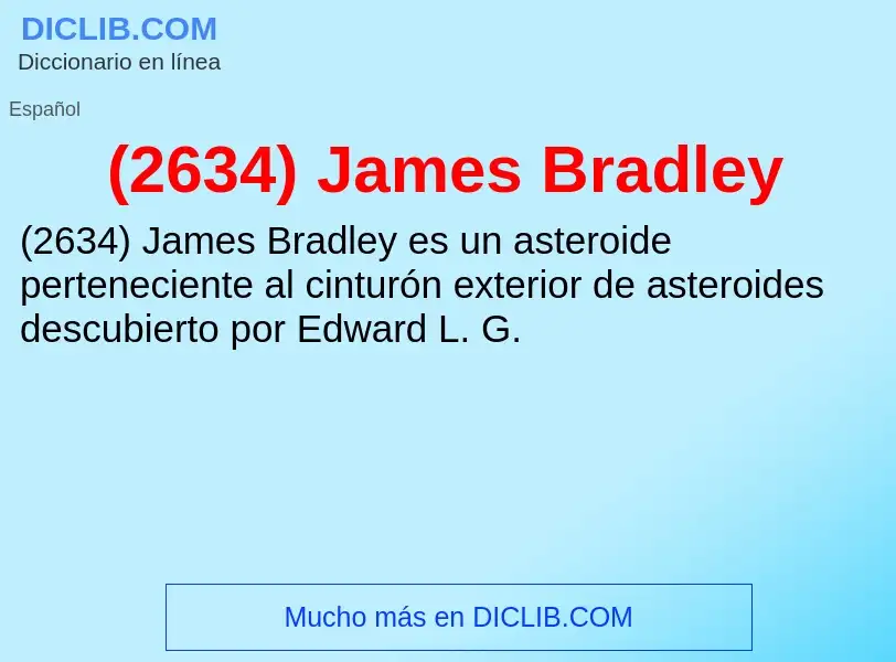 Wat is (2634) James Bradley - definition