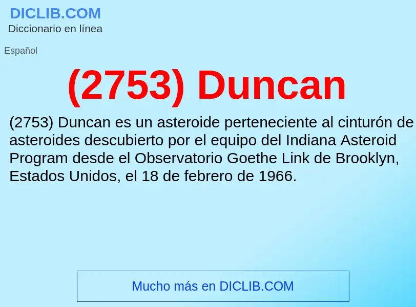 Wat is (2753) Duncan - definition