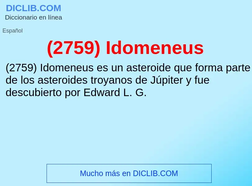 Wat is (2759) Idomeneus - definition