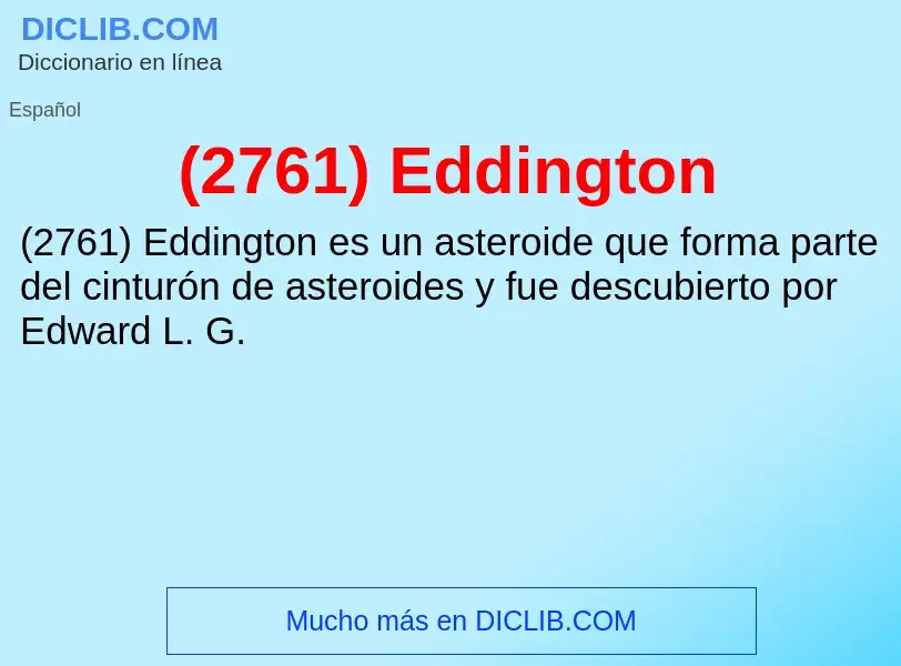 Wat is (2761) Eddington - definition