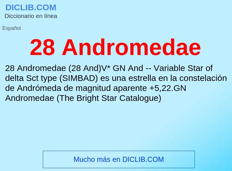 What is 28 Andromedae - meaning and definition