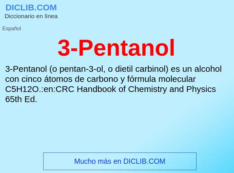 O que é 3-Pentanol - definição, significado, conceito