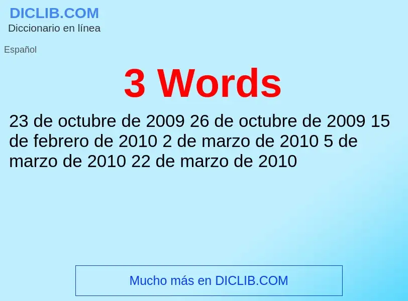 O que é 3 Words - definição, significado, conceito