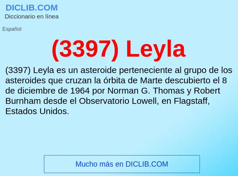 Qu'est-ce que (3397) Leyla - définition