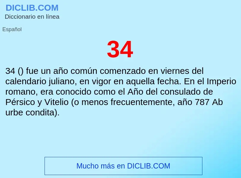 O que é 34 - definição, significado, conceito