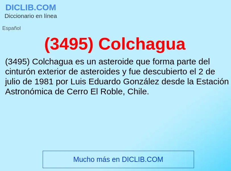 Qu'est-ce que (3495) Colchagua - définition