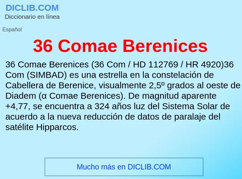 Was ist 36 Comae Berenices - Definition