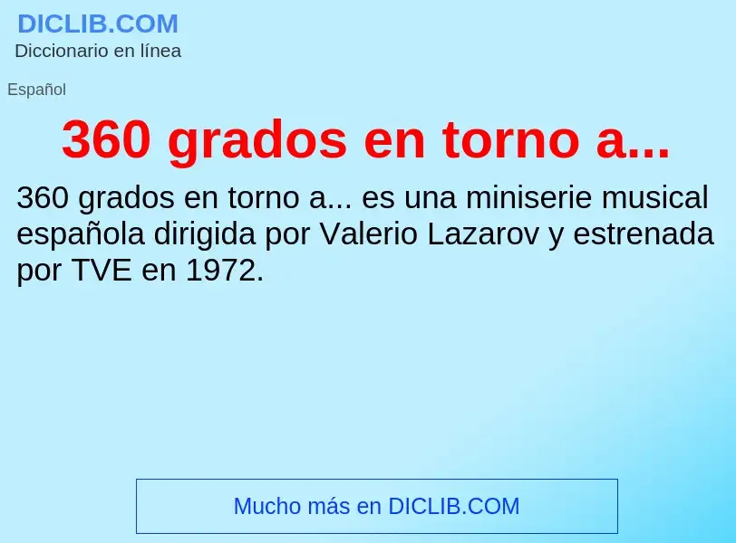 ¿Qué es 360 grados en torno a...? - significado y definición