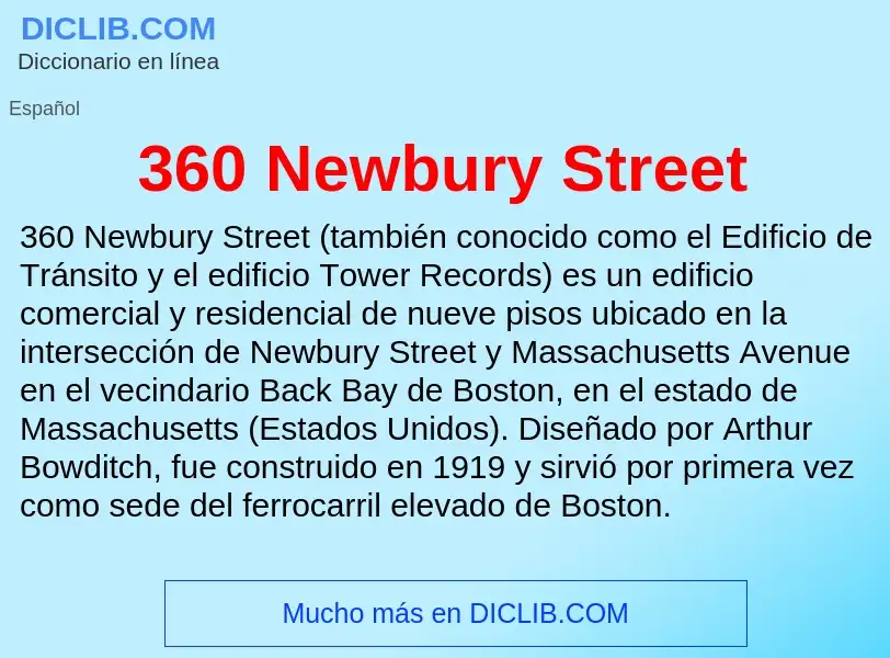 Qu'est-ce que 360 Newbury Street - définition