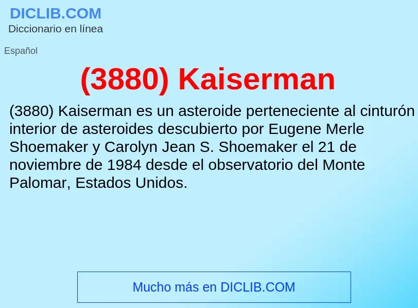 What is (3880) Kaiserman - meaning and definition