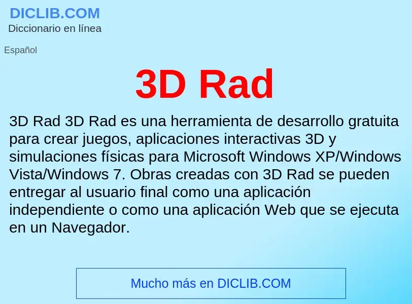 Qu'est-ce que 3D Rad - définition