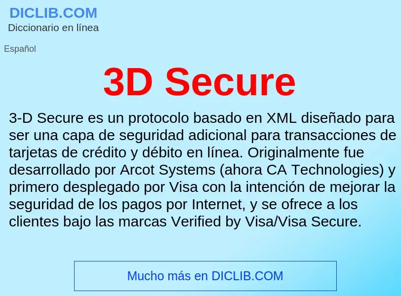 O que é 3D Secure - definição, significado, conceito