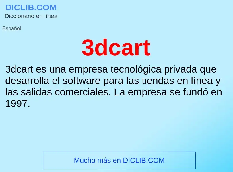 Was ist 3dcart - Definition