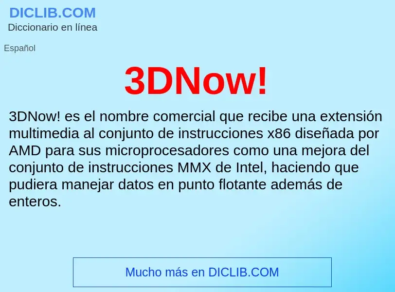 What is 3DNow! - meaning and definition