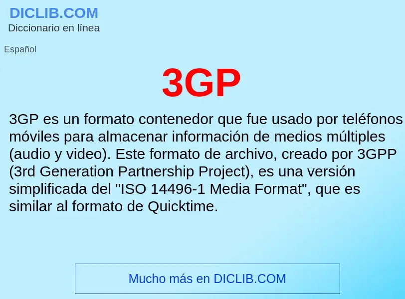 What is 3GP - meaning and definition