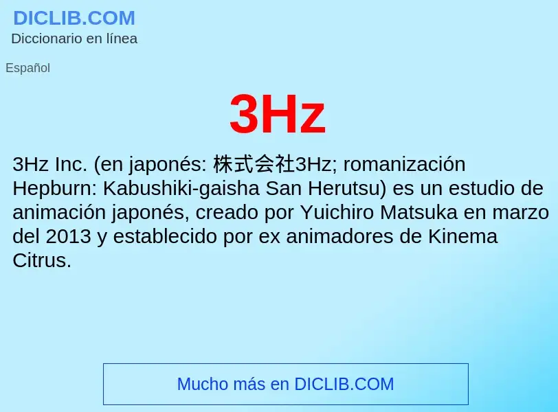 What is 3Hz - meaning and definition