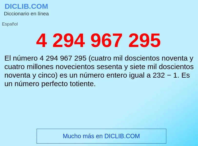 O que é 4 294 967 295 - definição, significado, conceito