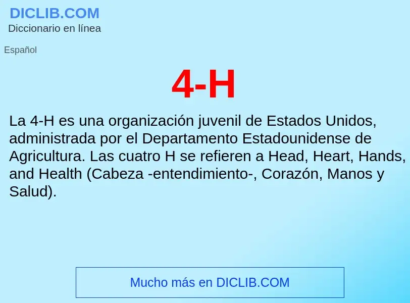 O que é 4-H - definição, significado, conceito