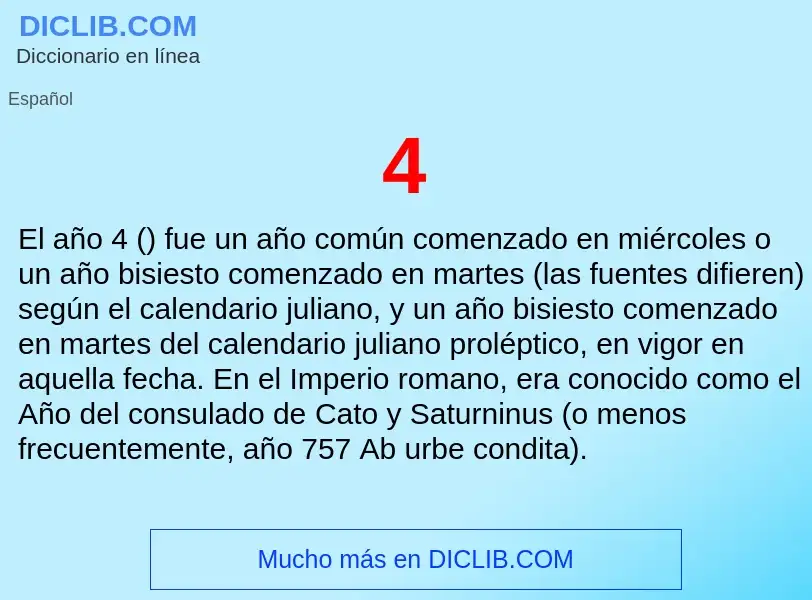 O que é 4 - definição, significado, conceito