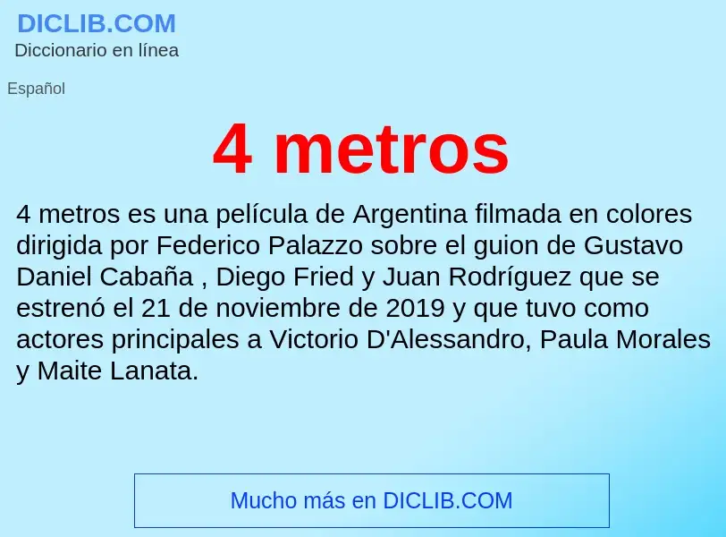 O que é 4 metros - definição, significado, conceito