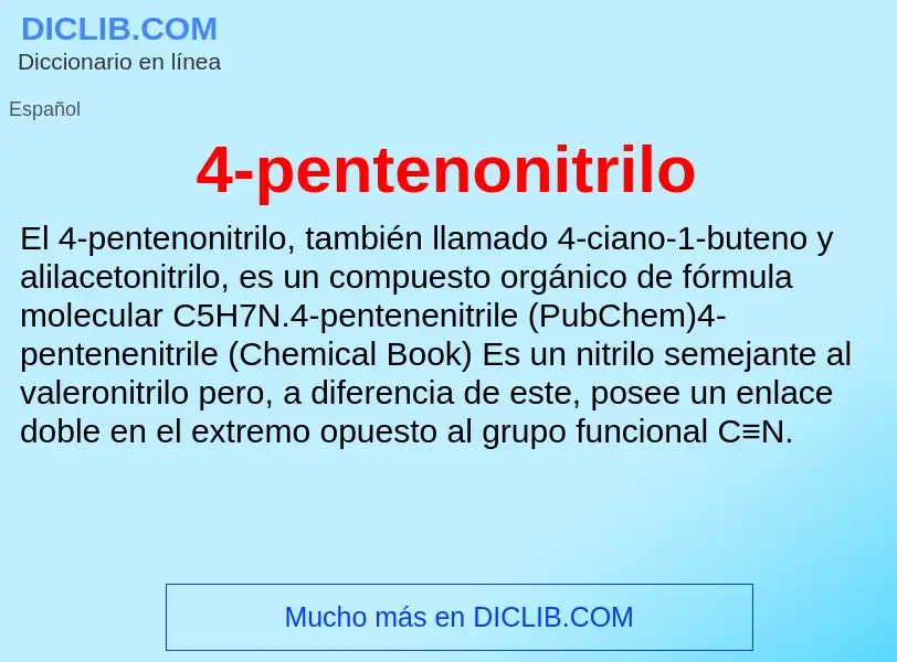 O que é 4-pentenonitrilo - definição, significado, conceito