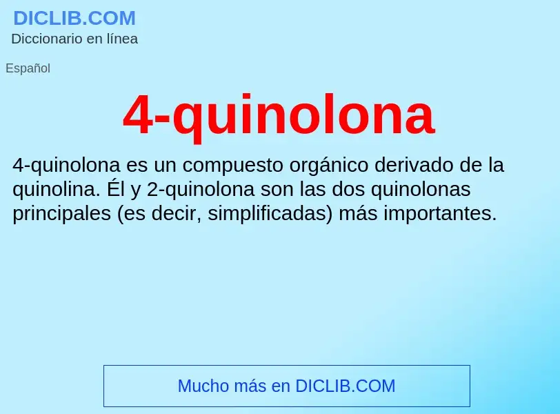 Τι είναι 4-quinolona - ορισμός