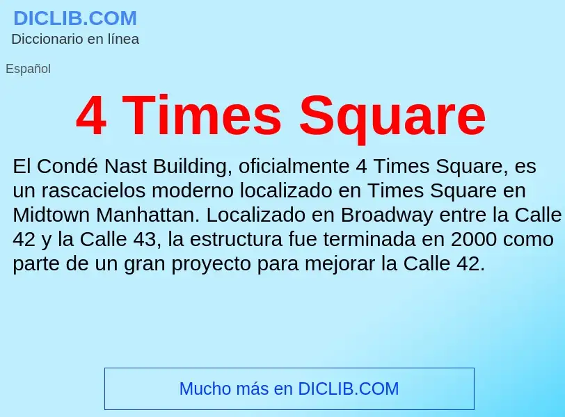 O que é 4 Times Square - definição, significado, conceito