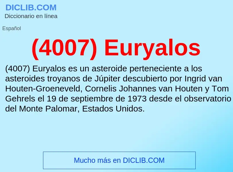 What is (4007) Euryalos - meaning and definition