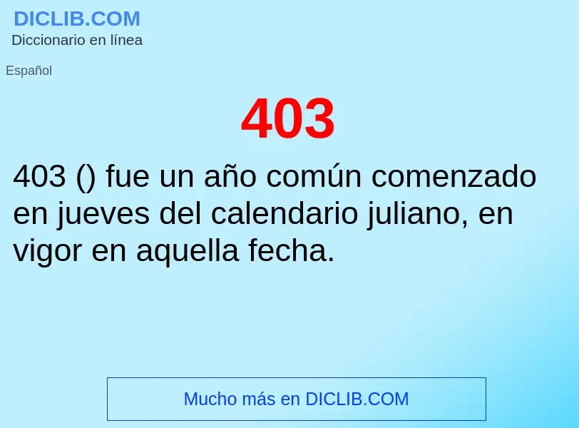 O que é 403 - definição, significado, conceito