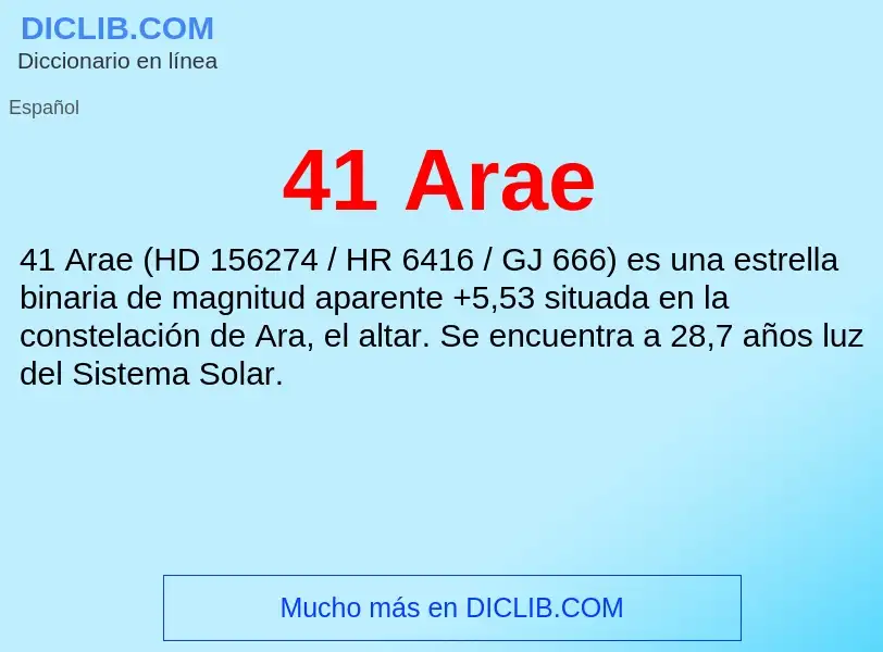 O que é 41 Arae - definição, significado, conceito