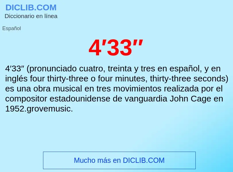 O que é 4′33″ - definição, significado, conceito