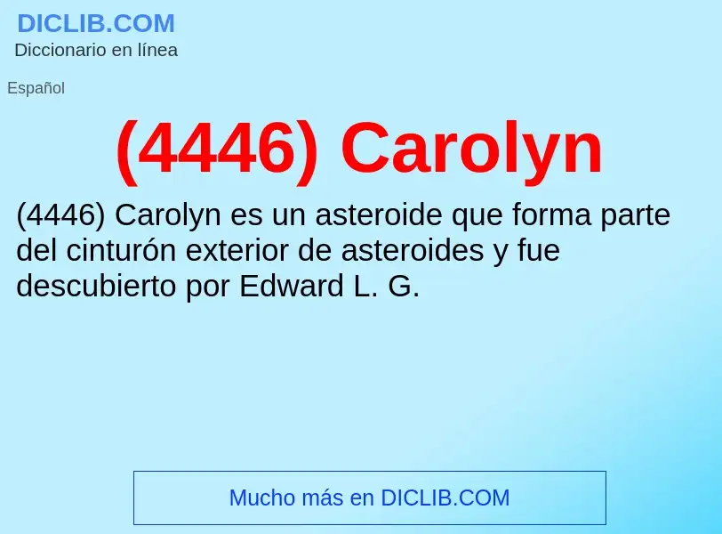 What is (4446) Carolyn - meaning and definition