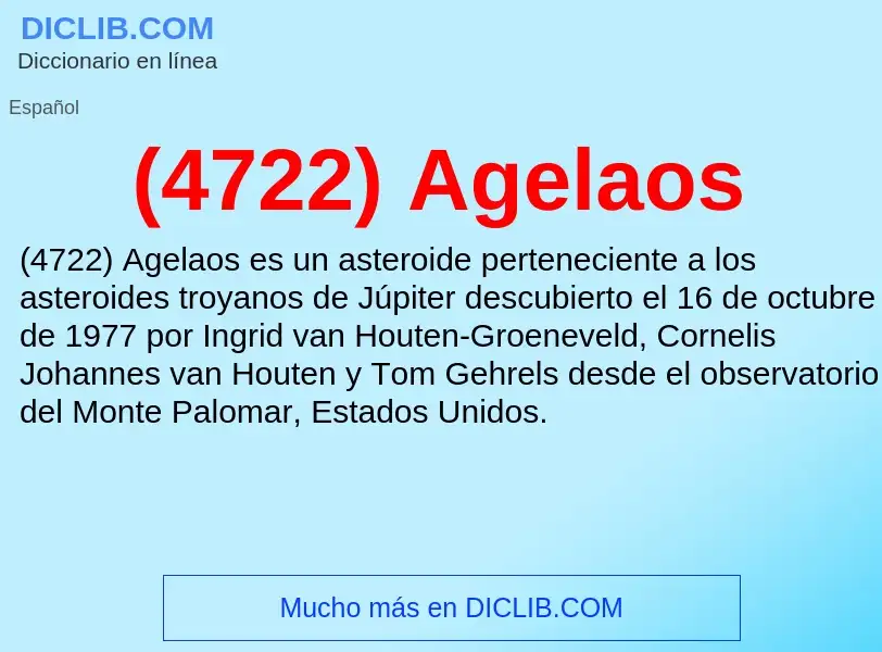 What is (4722) Agelaos - meaning and definition