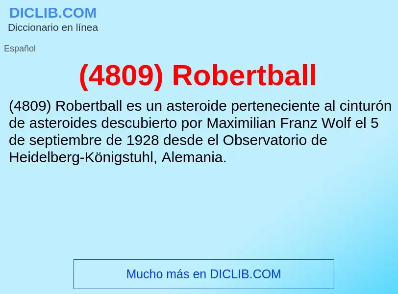 Τι είναι (4809) Robertball - ορισμός