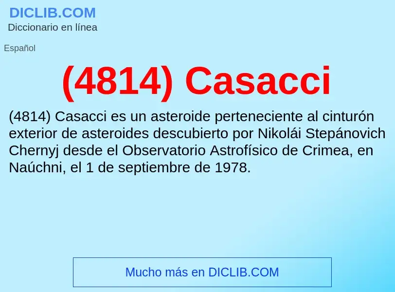 Wat is (4814) Casacci - definition