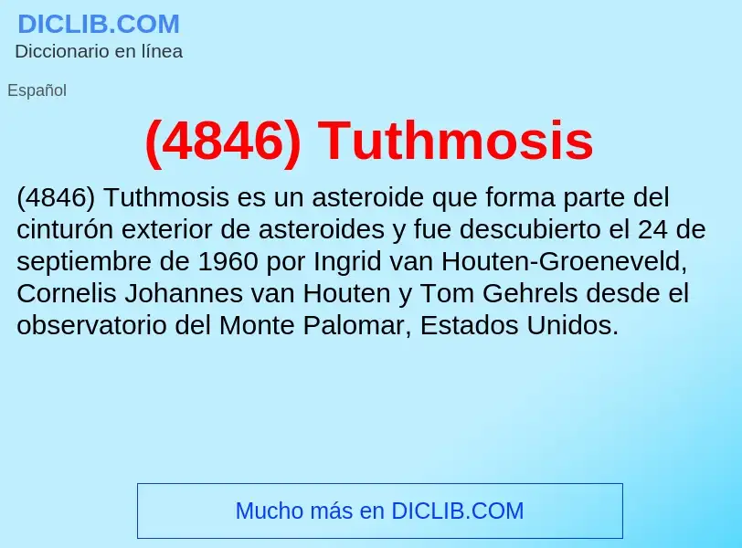 Wat is (4846) Tuthmosis - definition