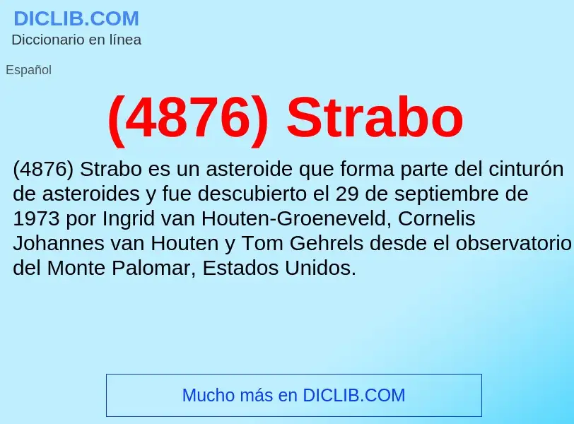 Что такое (4876) Strabo - определение