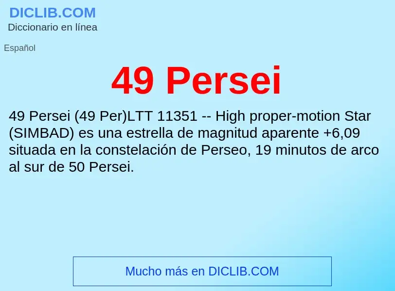 Τι είναι 49 Persei - ορισμός