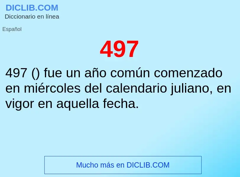 O que é 497 - definição, significado, conceito