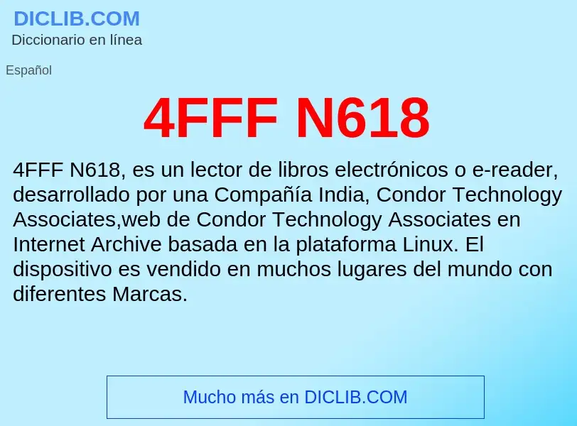 O que é 4FFF N618 - definição, significado, conceito