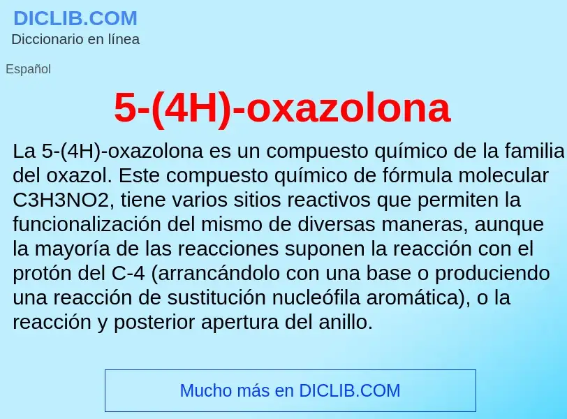 Qu'est-ce que 5-(4H)-oxazolona - définition