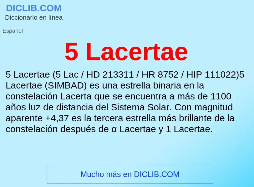 Что такое 5 Lacertae - определение