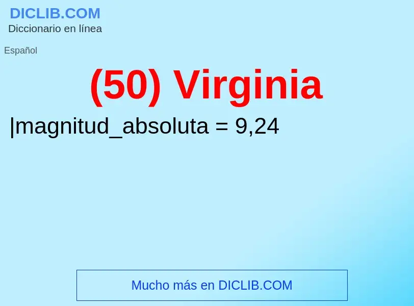 Wat is (50) Virginia - definition