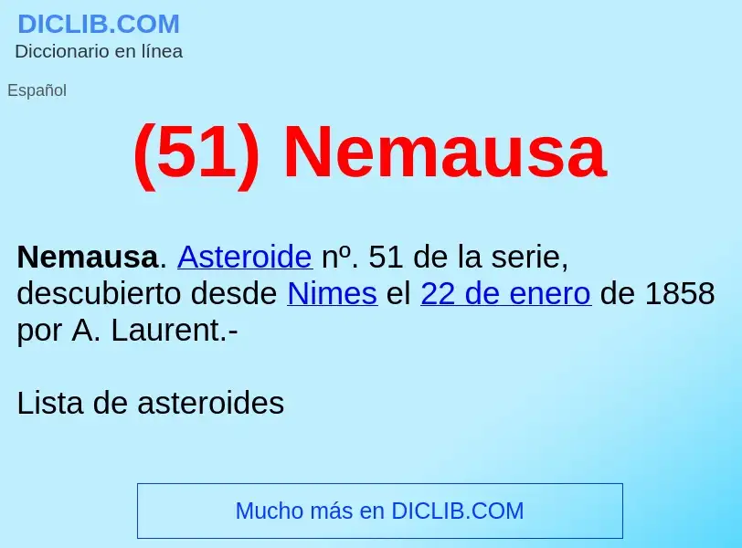 Was ist (51) Nemausa  - Definition