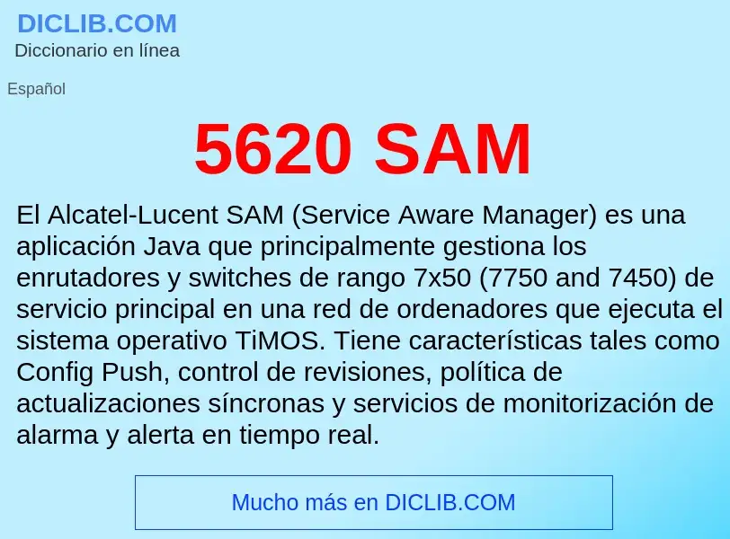 Что такое 5620 SAM - определение