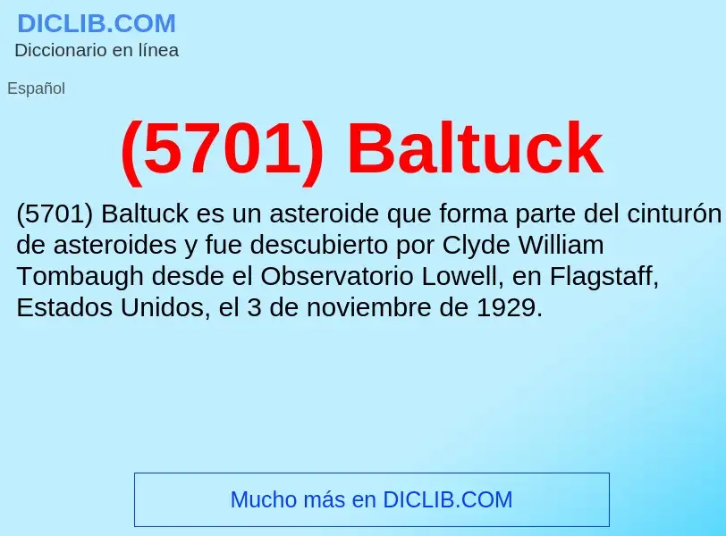 Wat is (5701) Baltuck - definition