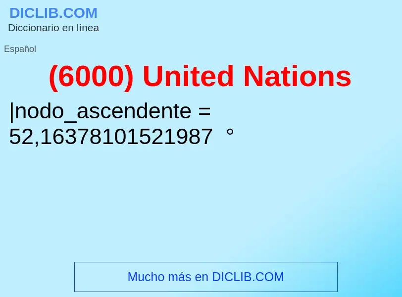 Τι είναι (6000) United Nations - ορισμός