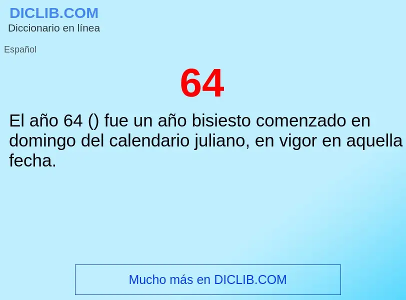 ¿Qué es 64? - significado y definición